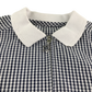 Black gingham with zipper school playsuit