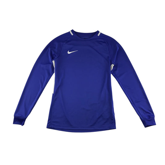 Nike sport top adult size S blue long sleeve Dri-Fit