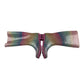 Wellie boots shoe 1 multicoloured glittery stripy calf height