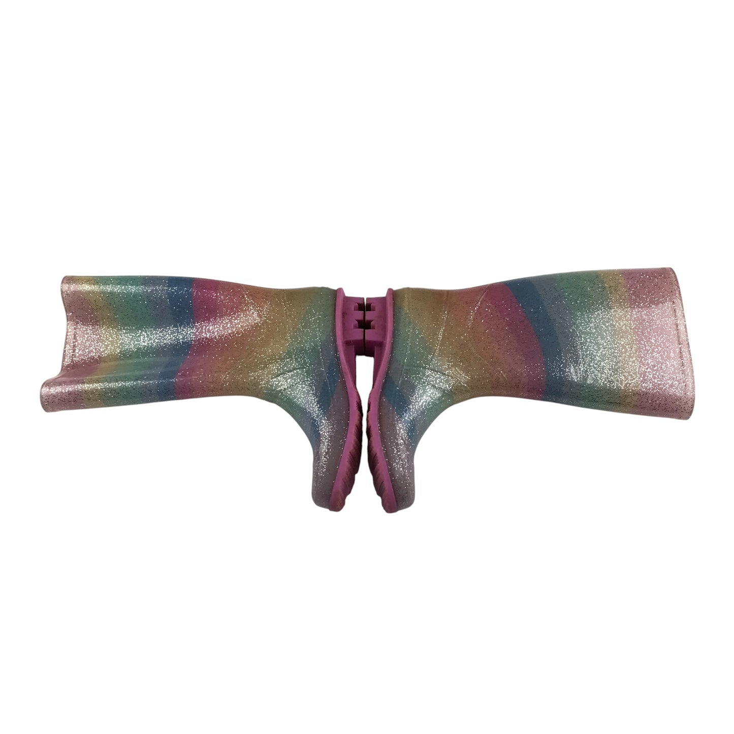 Wellie boots shoe 1 multicoloured glittery stripy calf height
