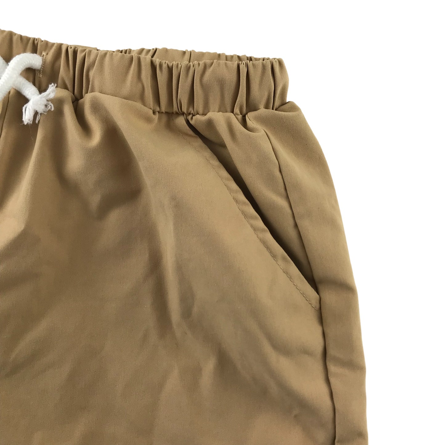 Shein Shorts Age 11 Beige Plain with Elasticated Waistband