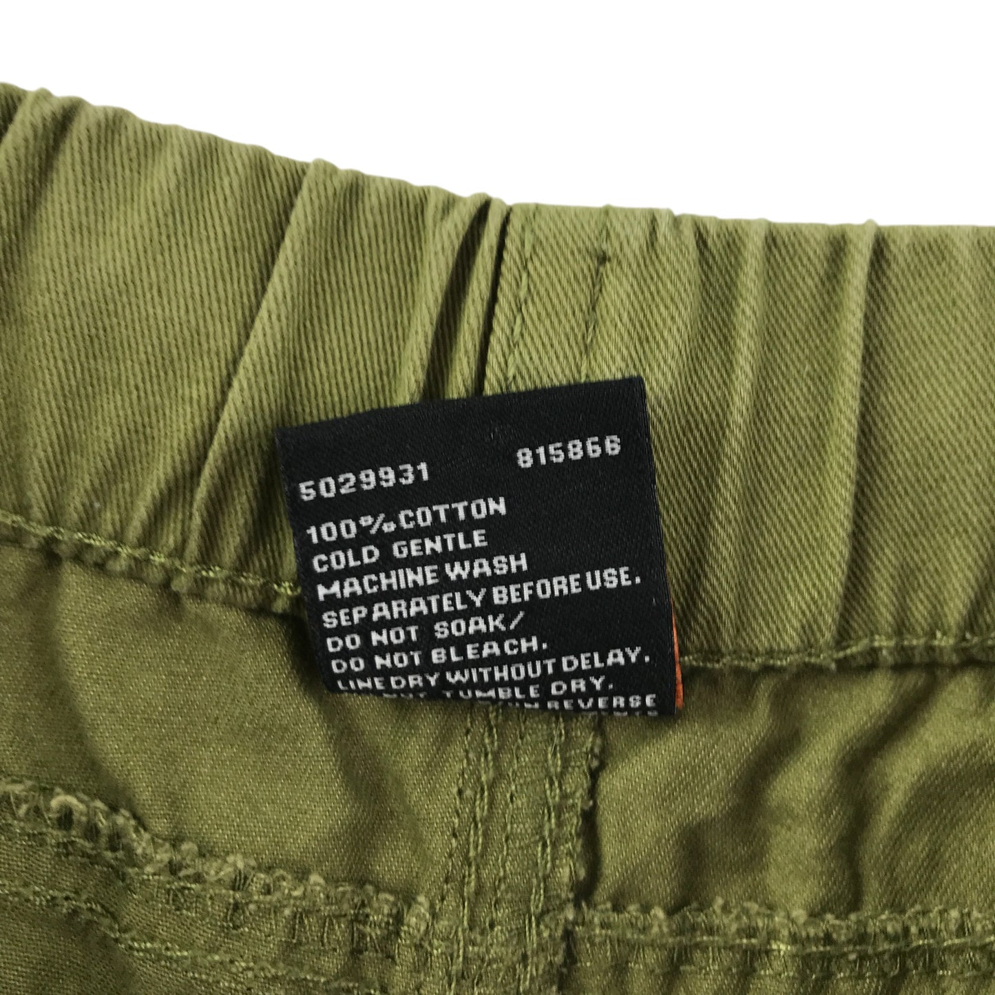 Tilt trouser 11-12 years khaki elasticated waistband cotton