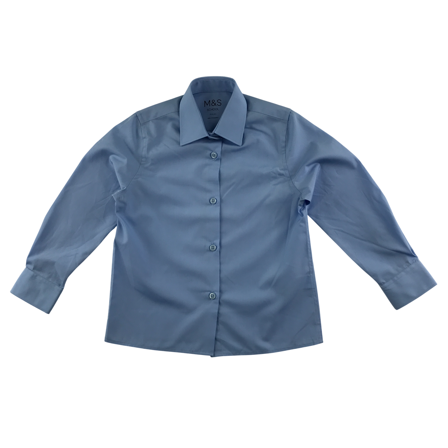 Light blue long sleeve school shirt