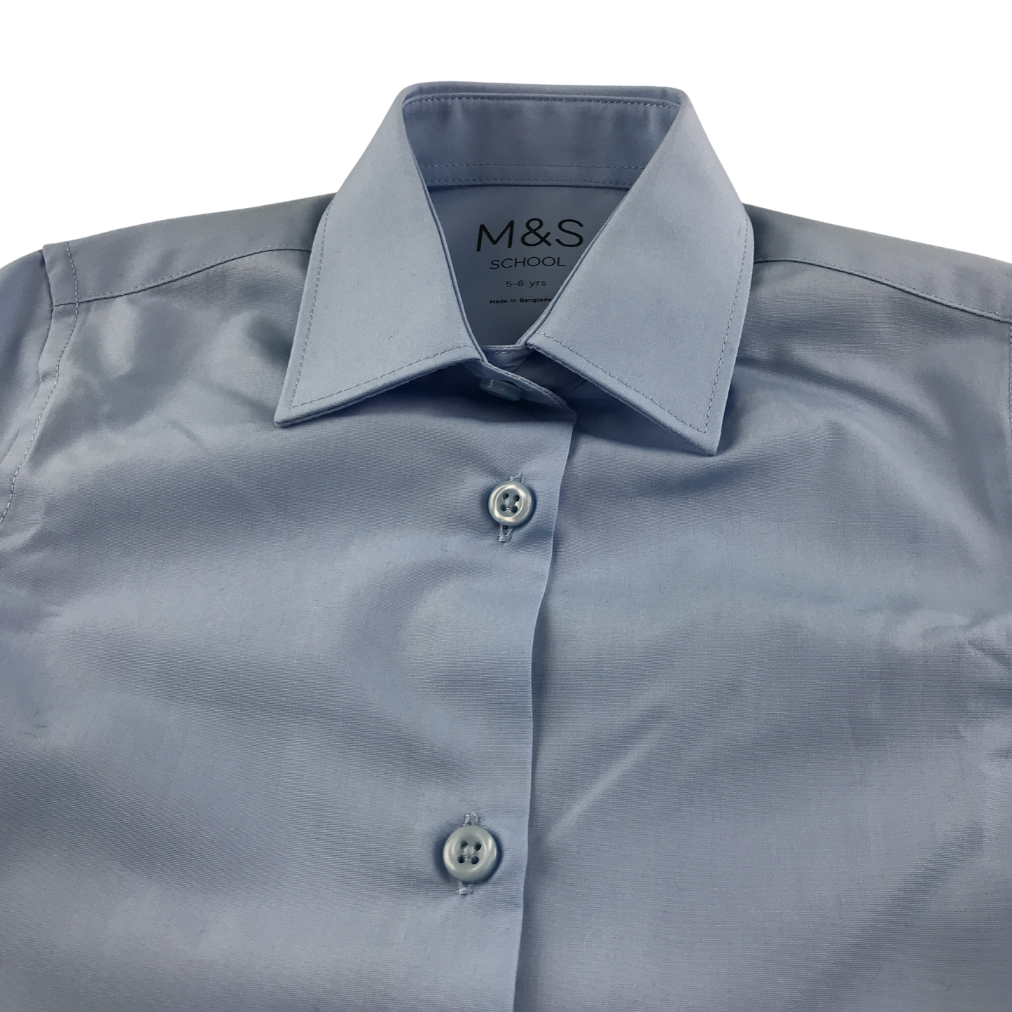 Light blue long sleeve school shirt