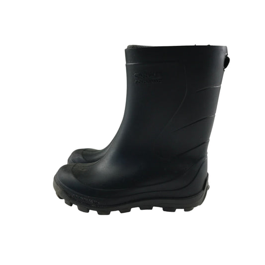 Solognac Wellie boots shoe 7.5 junior plain black calf height