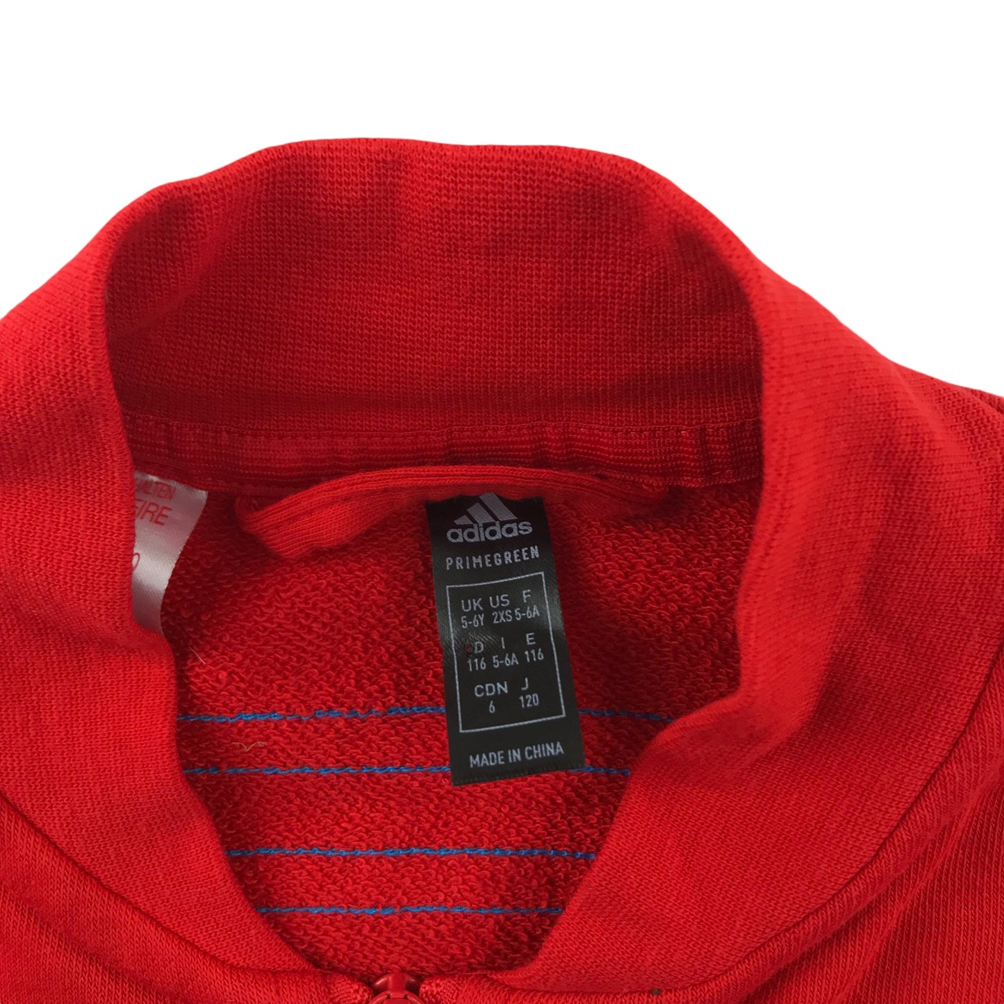 Adidas x LEGO sweater 5-6 years red full zipper top