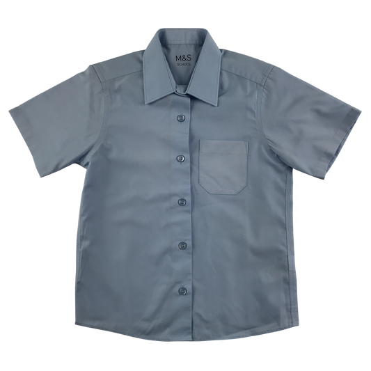 Light blue short sleeve school shirt