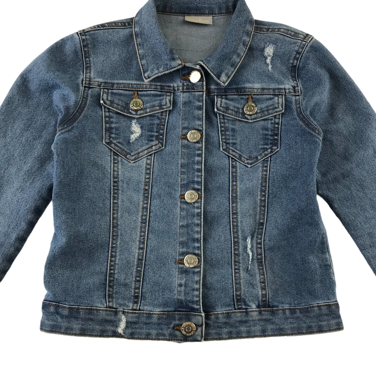 Matalan denim jacket 8-9 years blue worn effect