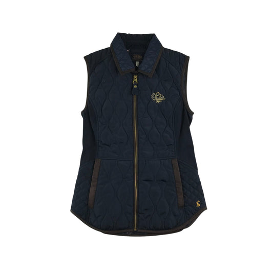 Joules gilet women size U 8 navy blue quilted light with zipper