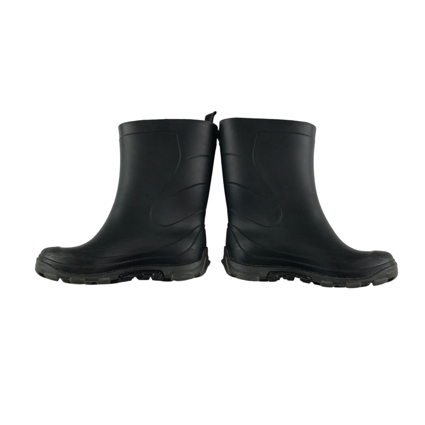 Solognac Wellie boots shoe 7.5 junior plain black calf height