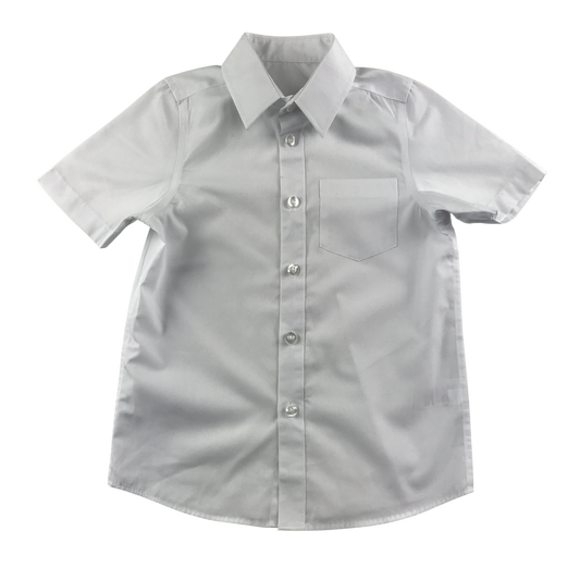 White short sleeve school shirt