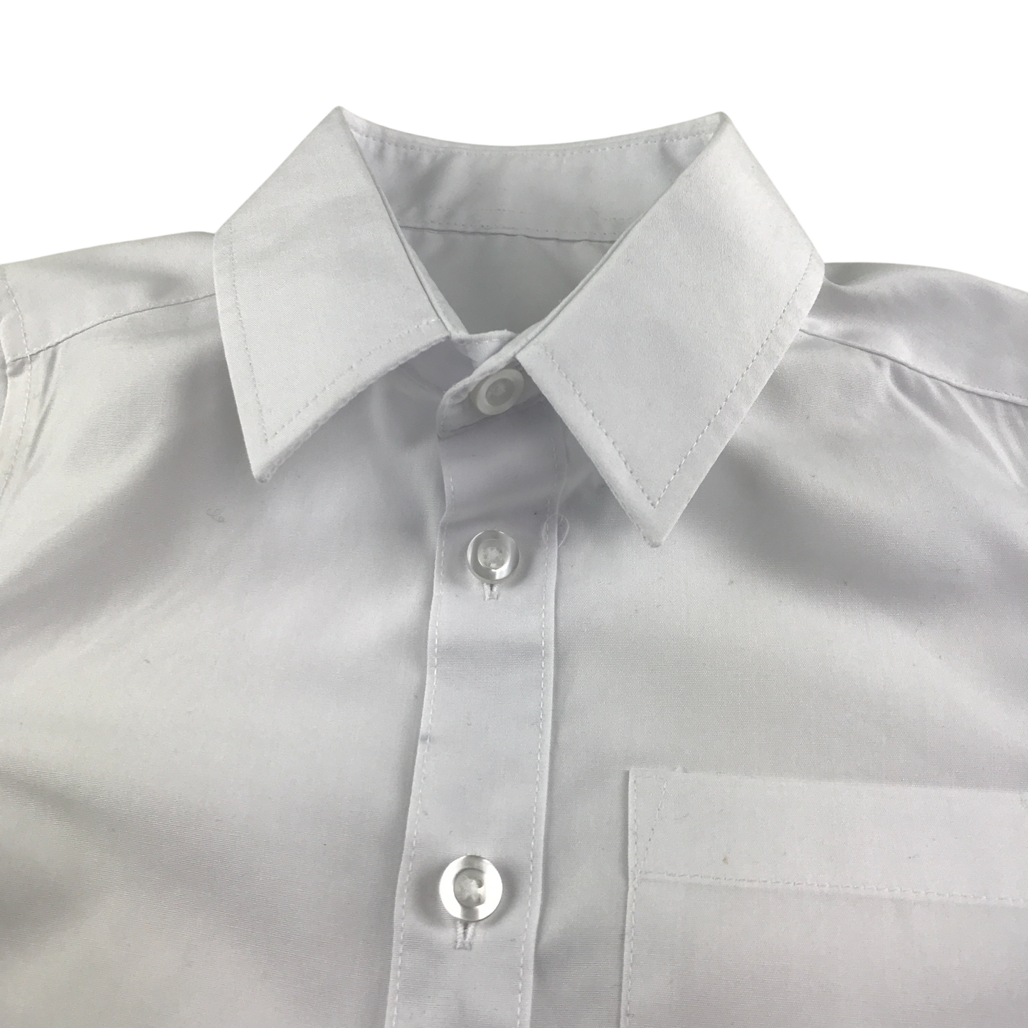 White short sleeve school shirt