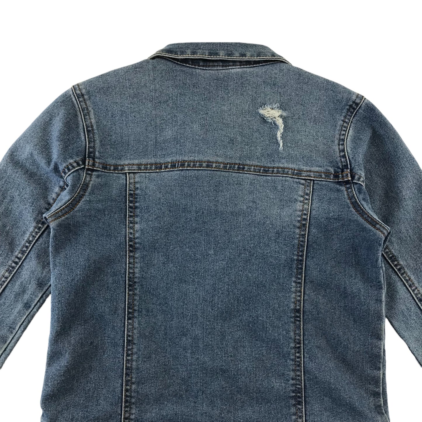 Matalan denim jacket 8-9 years blue worn effect