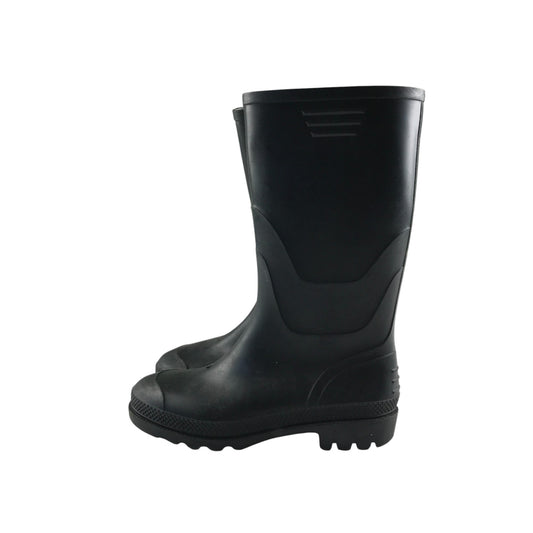 Wellie boots shoe size 5 plain black calf height