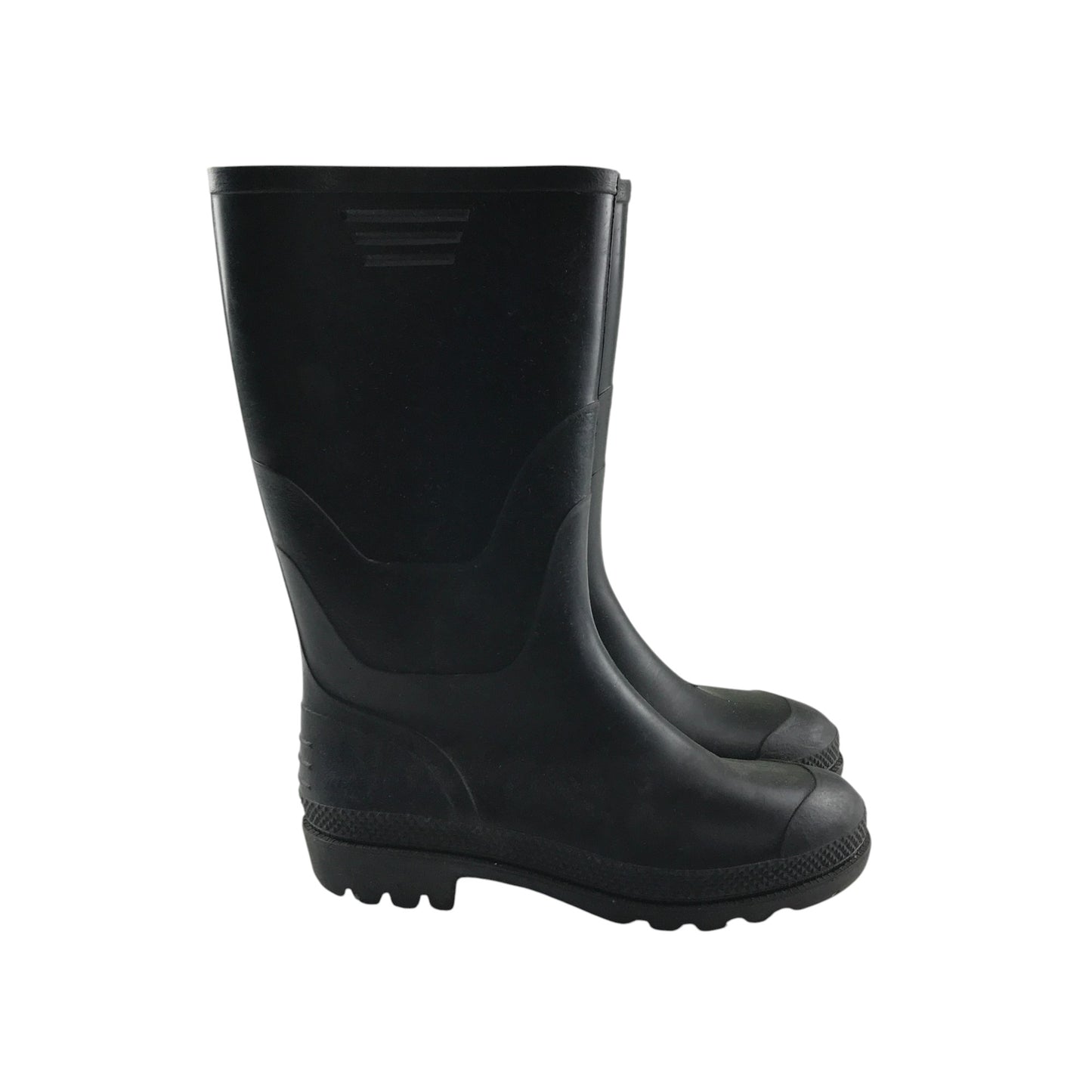 Wellie boots shoe size 5 plain black calf height