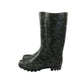 Wellie boots shoe size 7 black and grey floral print calf height