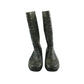 Wellie boots shoe size 7 black and grey floral print calf height