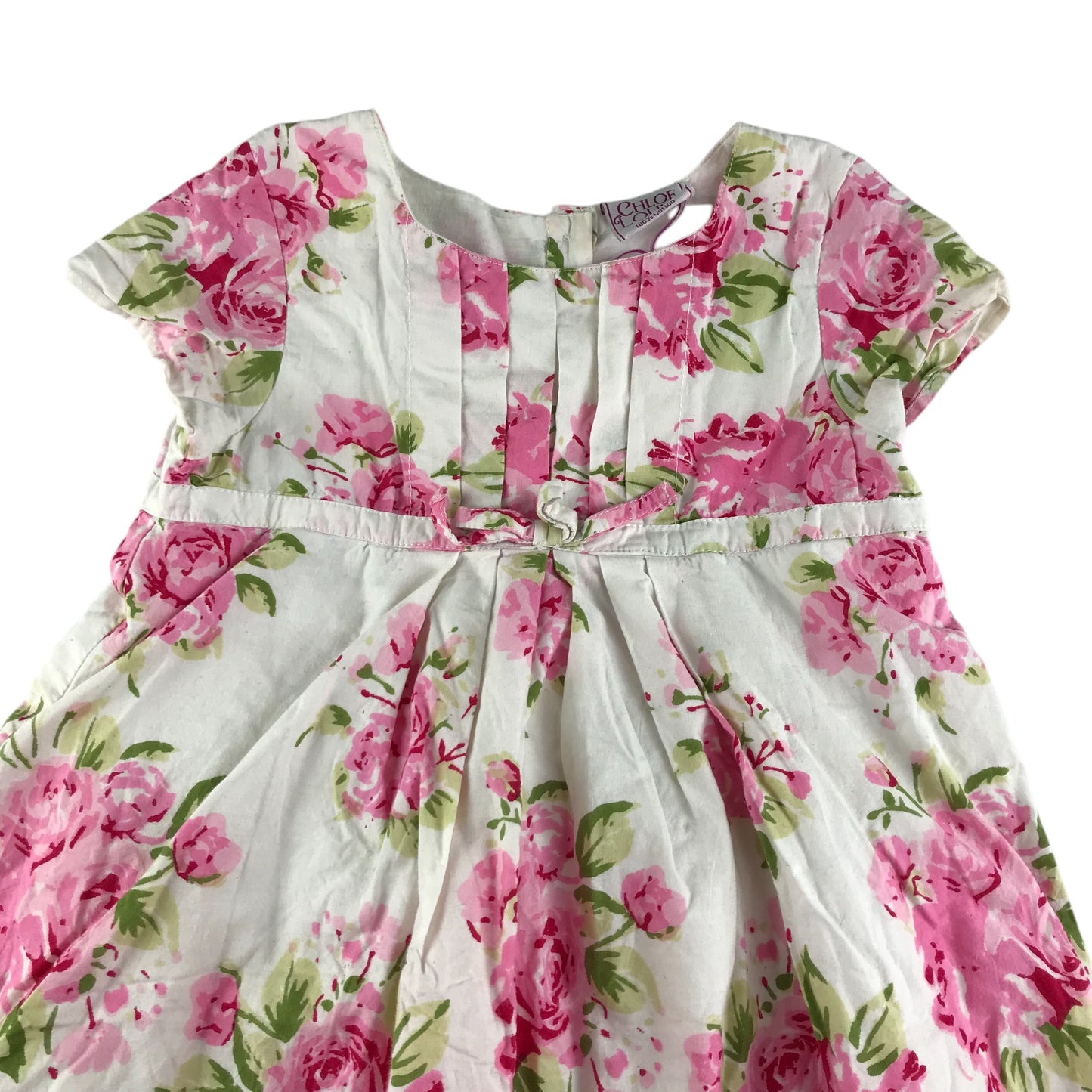 Chloe Louise dress 4-5 years white and floral cotton