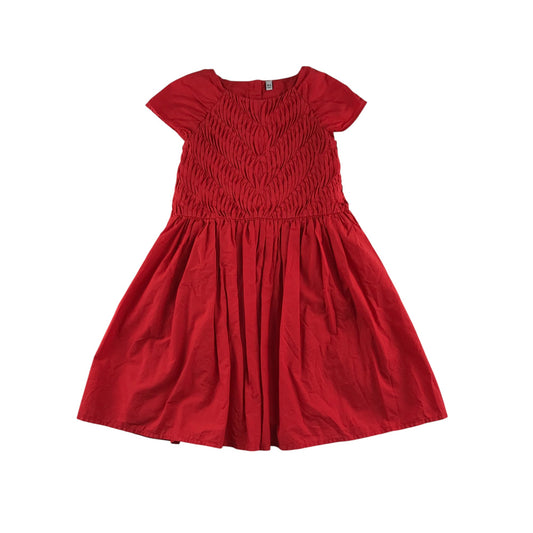 M&S dress 4-5 years red short sleeve cotton