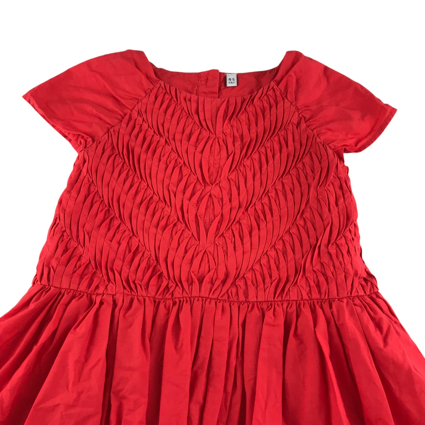 M&S dress 4-5 years red short sleeve cotton