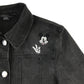 Primark denim jacket 11-12 years charcoal grey Disney Mickey Mouse