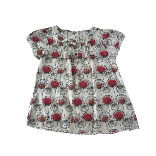 Kite blouse 6-7 years white graphic design print