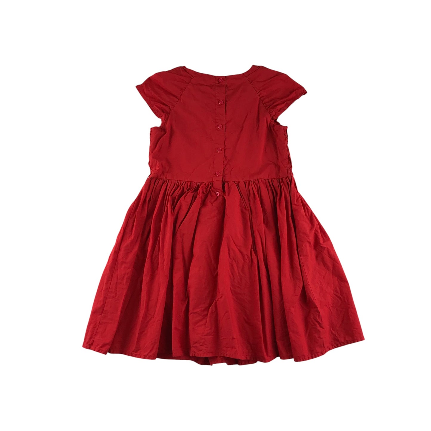 M&S dress 4-5 years red short sleeve cotton