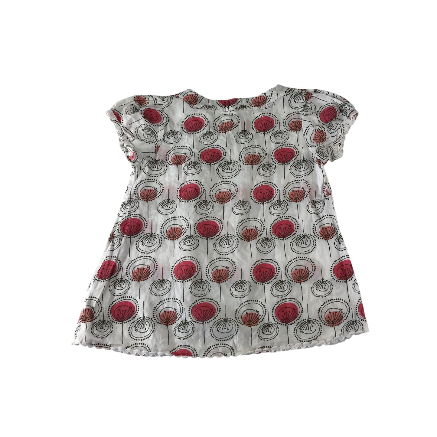 Kite blouse 6-7 years white graphic design print