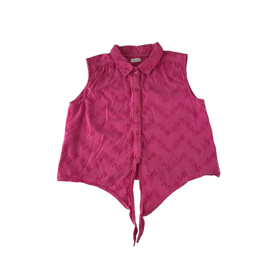 Next blouse 9-10 years pink floral lace design shirt style