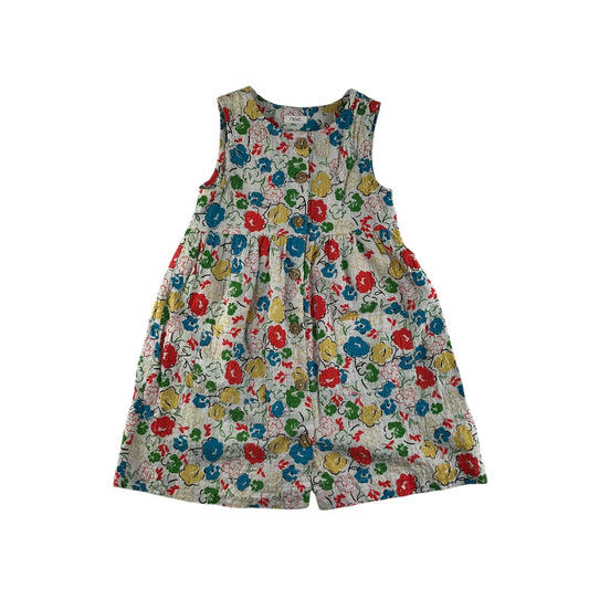 Next dress 5-6 years white and multicolour floral cotton blend