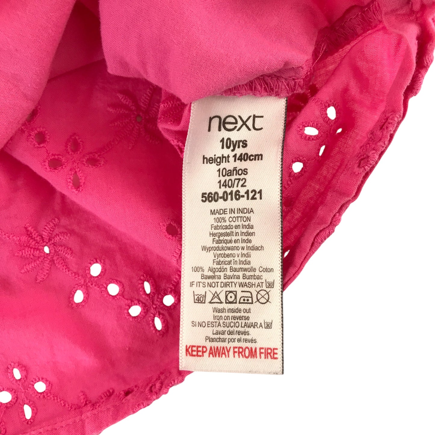 Next blouse 9-10 years pink floral lace design shirt style
