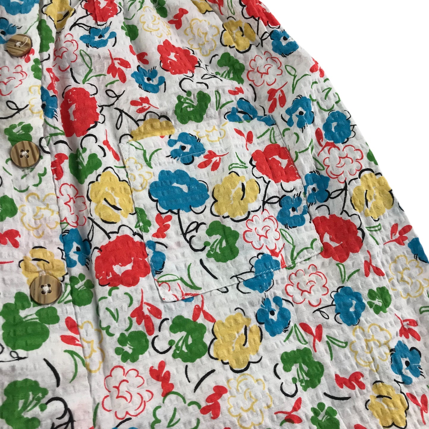 Next dress 5-6 years white and multicolour floral cotton blend