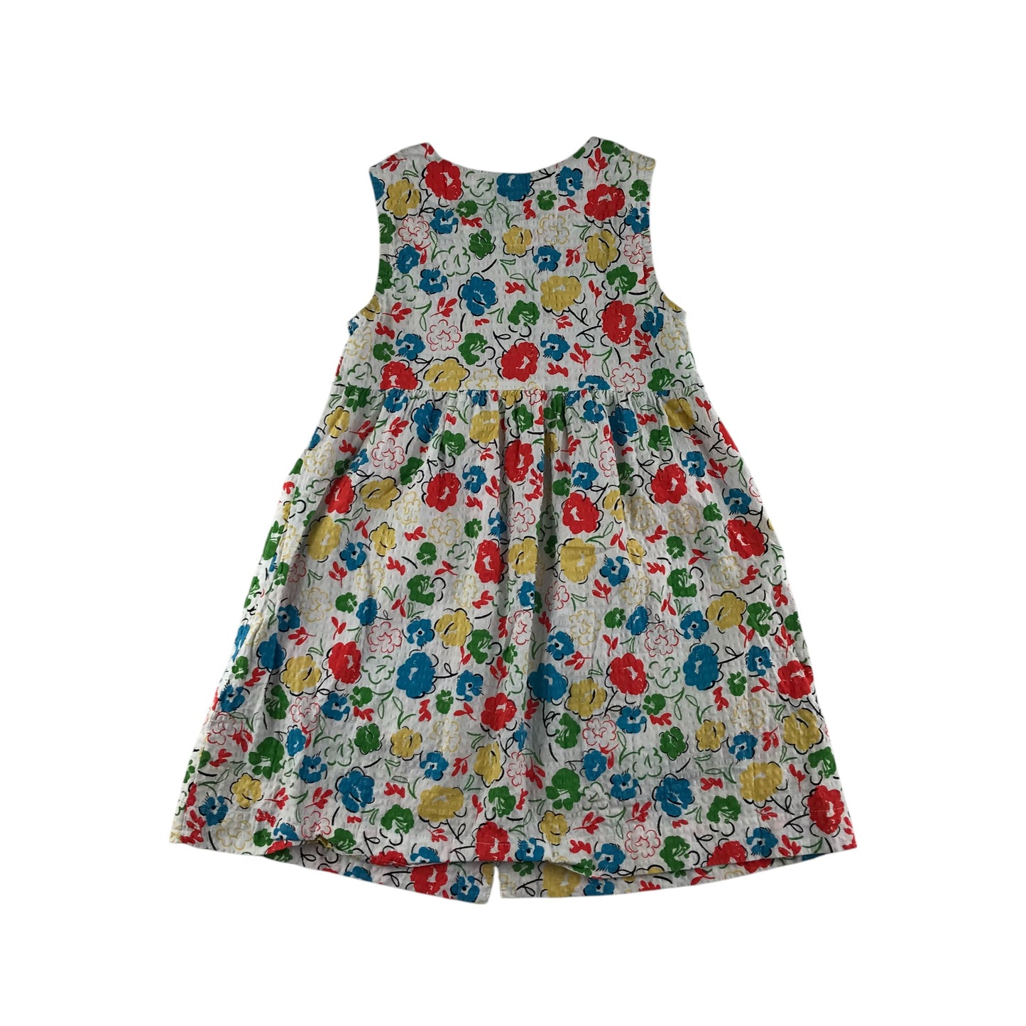 Next dress 5-6 years white and multicolour floral cotton blend