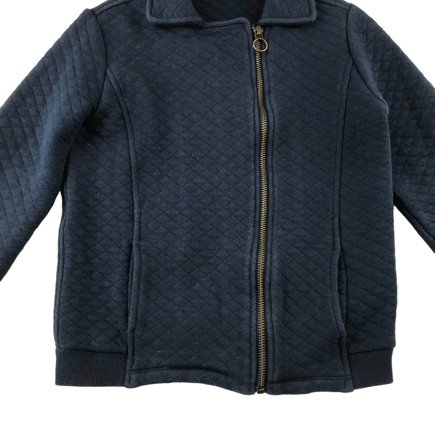 Monoprix Light jacket 8-10 years navy blue quilted zip top cotton