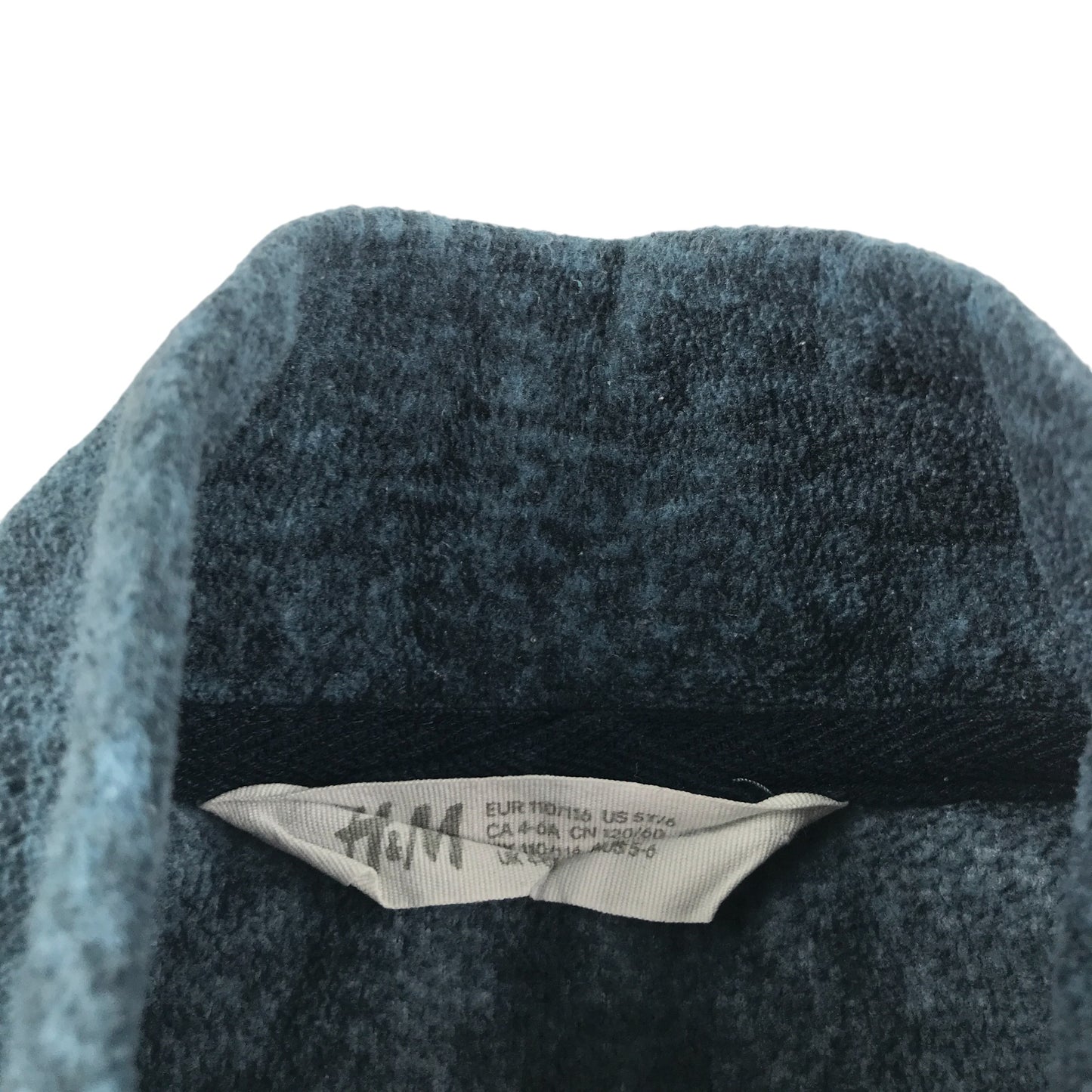 H&M fleece 5-6 years blue with full zipper