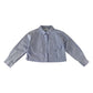 Zara blouse 9-10 years light blue cropped shirt cotton