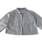 Zara blouse 9-10 years light blue cropped shirt cotton