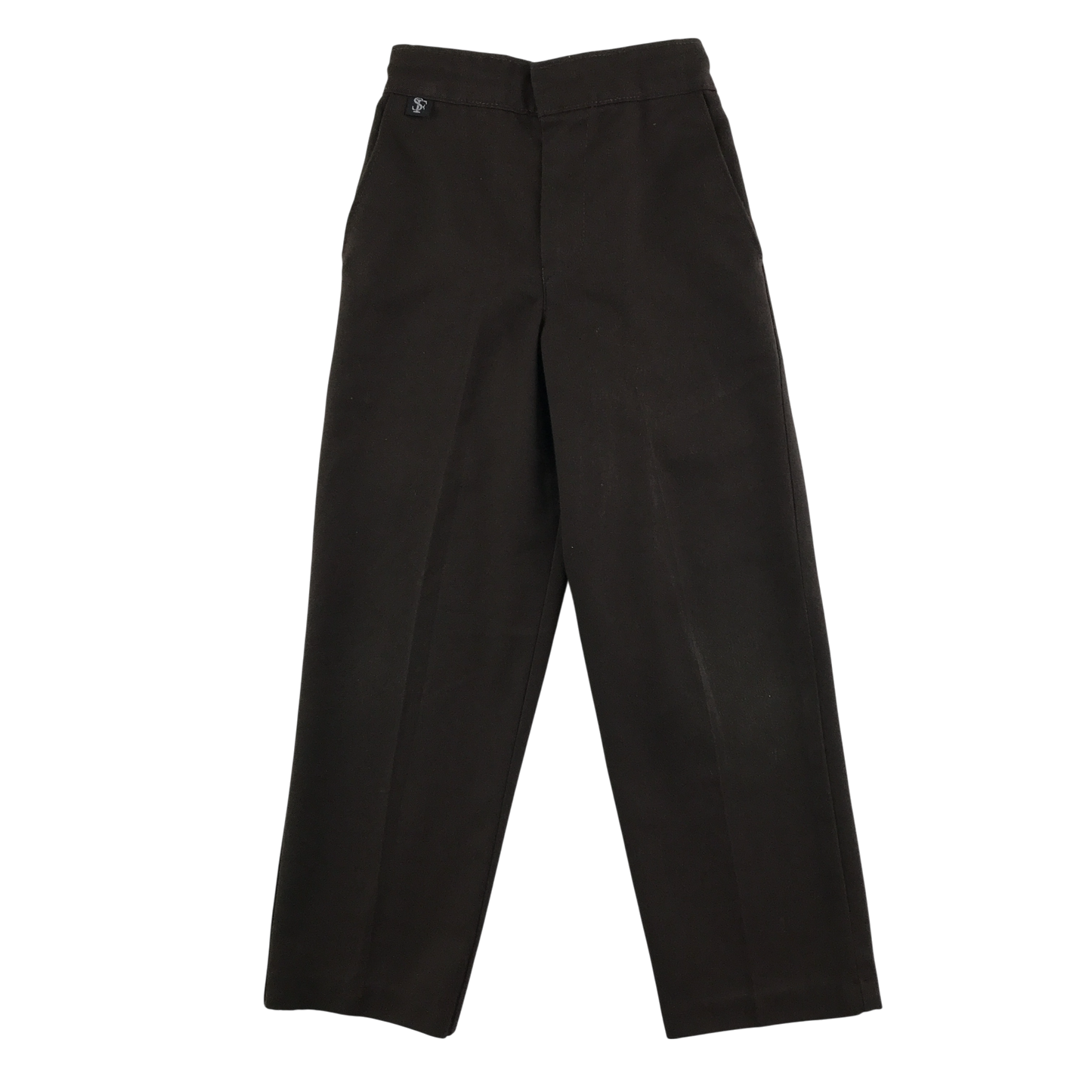Brown elasticated waist school trousers