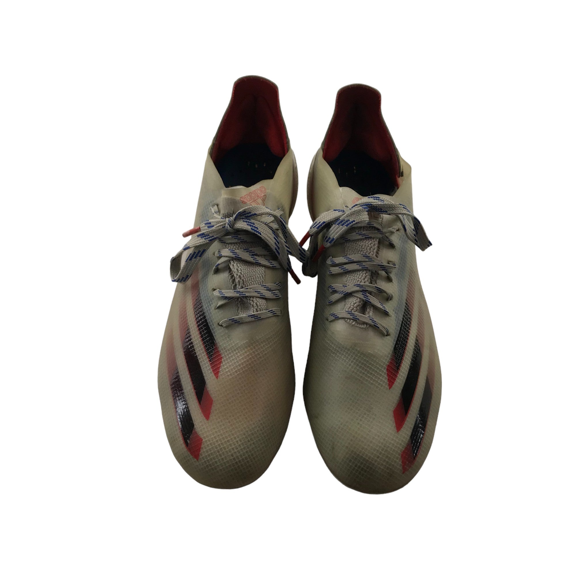 Adidas Fluroskin Speedframe football boots shoe size UK 6 white red an ApparelXchange CIC