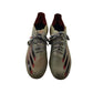 Adidas Fluroskin Speedframe football boots shoe size UK 5-6 white red and blue with plastic moulded studs