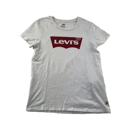 Levis T-shirt Adult Size XS White Short Sleeve Logo Print Cotton