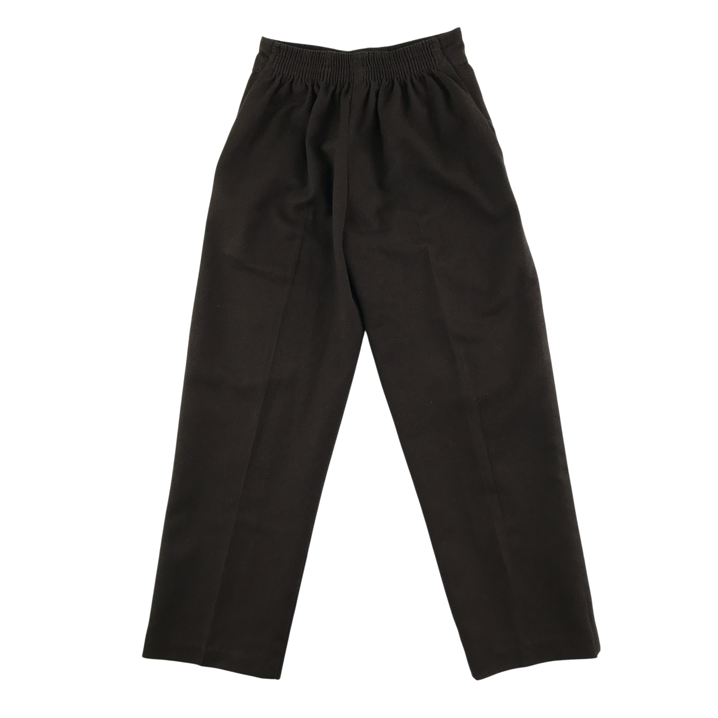 Brown elasticated waist school trousers