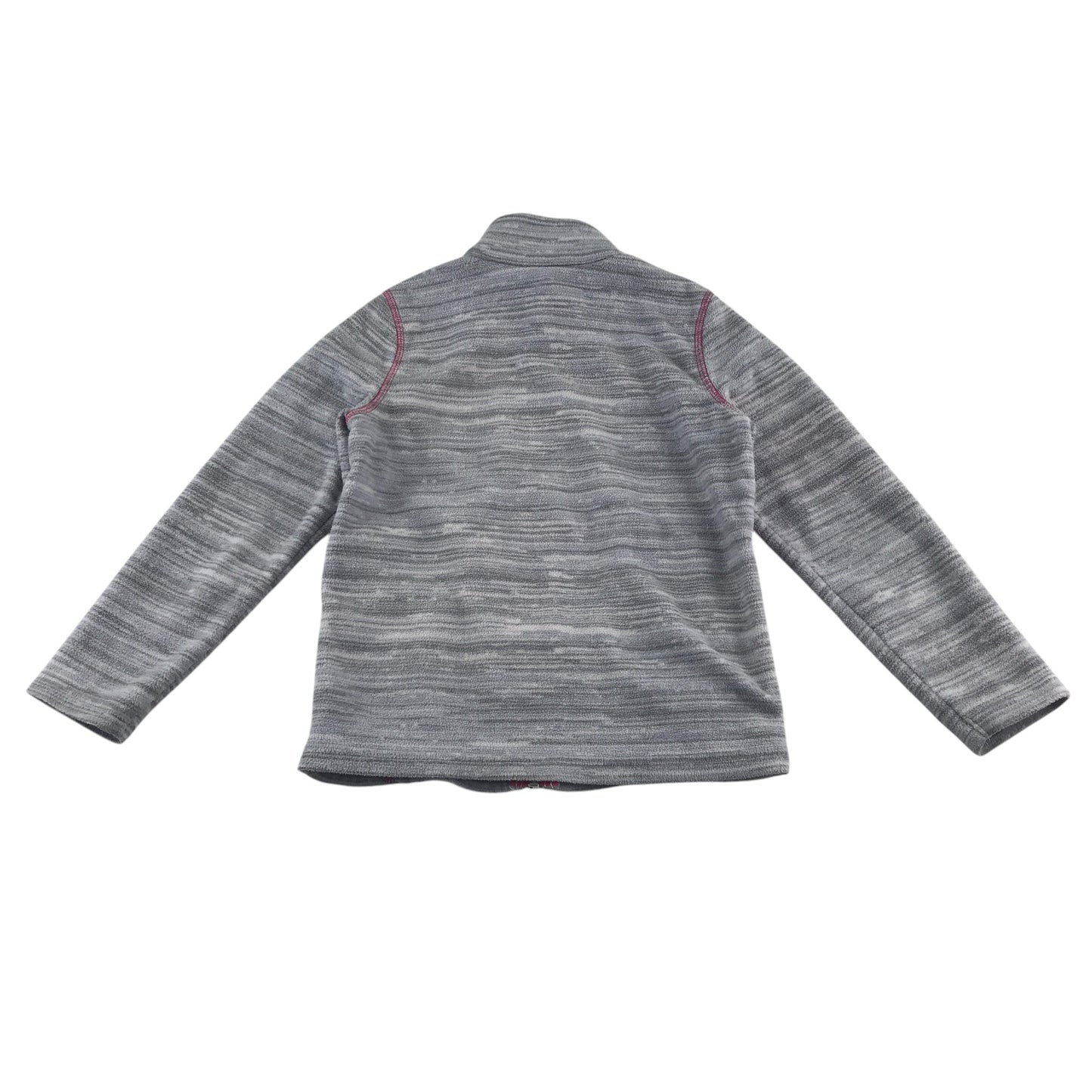 Decathlon fleece 5-6 years light grey with pink detailing full zipper