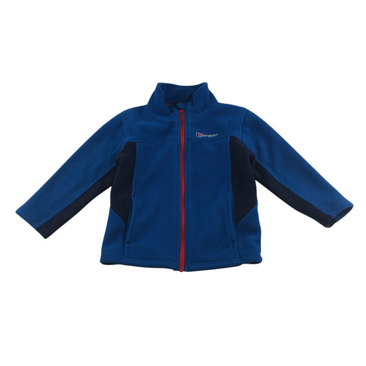 Berghaus fleece 5-6 years blue with orange full zipper