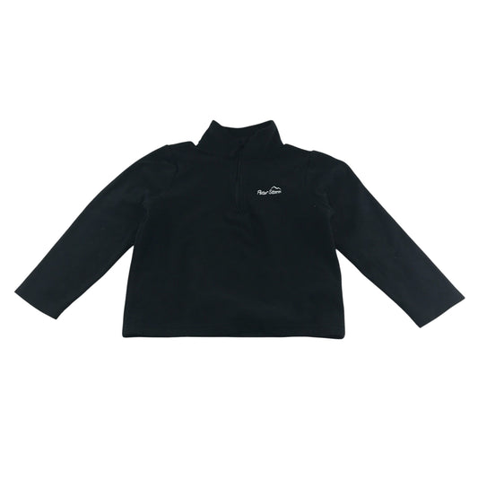 Peter Storm fleece 5-6 years plain black quarter zipper and logo