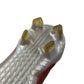 Adidas Fluroskin Speedframe football boots shoe size UK 5-6 white red and blue with plastic moulded studs