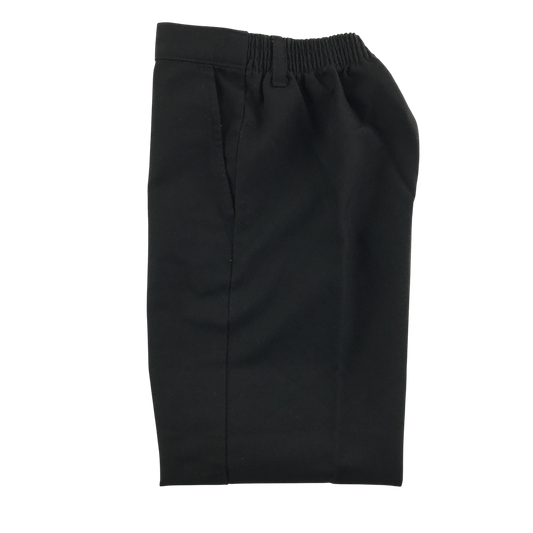 Black elasticated waist school trousers