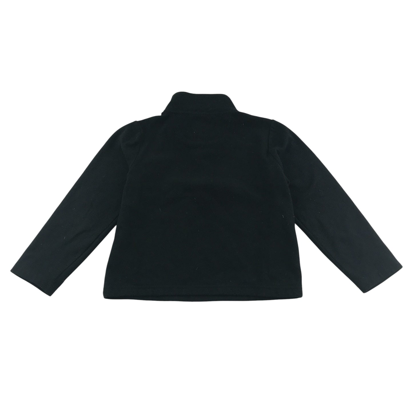 Peter Storm fleece 5-6 years plain black quarter zipper and logo