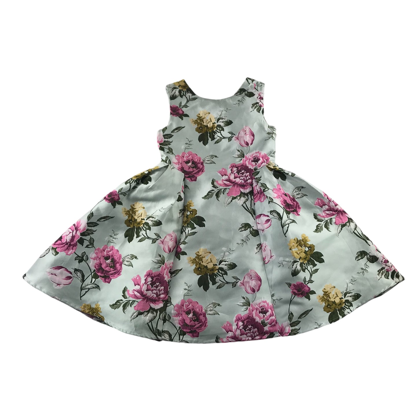 Monsoon dress 6-7 years light blue floral layered A-line