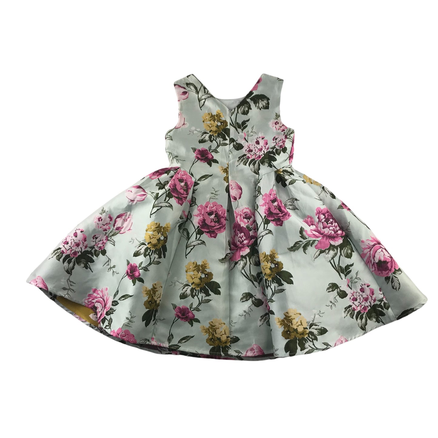 Monsoon dress 6-7 years light blue floral layered A-line